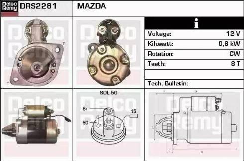 Remy DRS2281 - Starteris autospares.lv