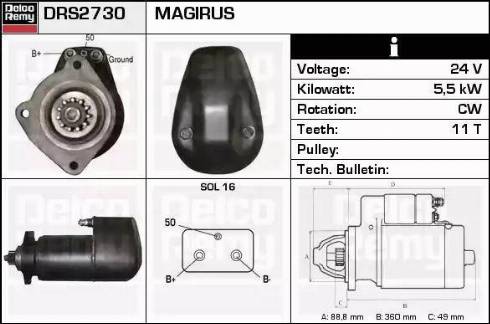 Remy DRS2730 - Starter www.autospares.lv