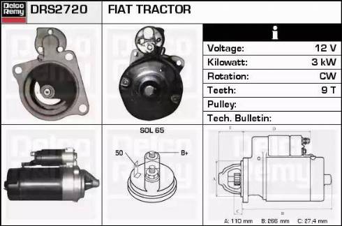 Remy DRS2720 - Starteris autospares.lv