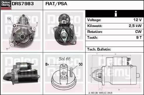 Remy DRS7983 - Starter www.autospares.lv