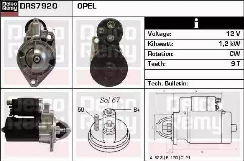 Remy DRS7920 - Starteris autospares.lv