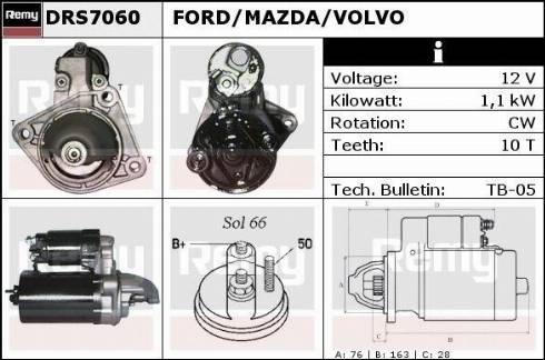 Remy DRS7060X - Starter www.autospares.lv