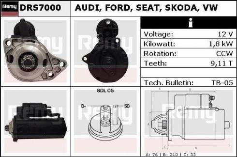 Remy DRS7000X - Starteris autospares.lv