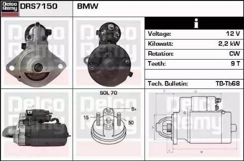 Remy DRS7150 - Starter www.autospares.lv