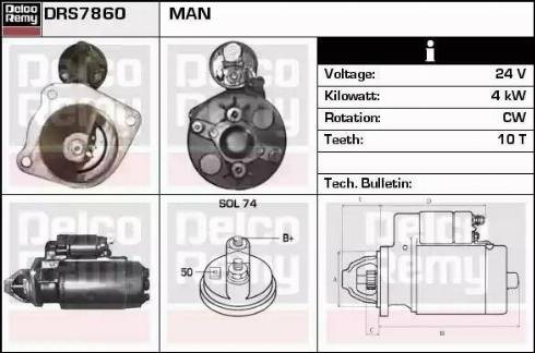 Remy DRS7860 - Starteris www.autospares.lv