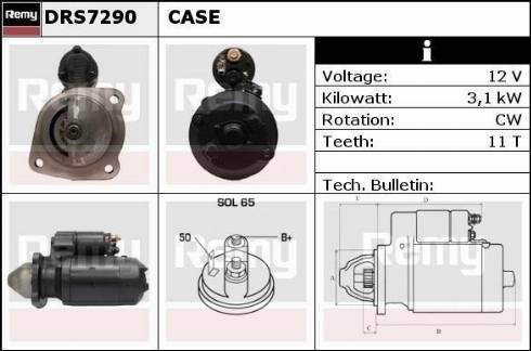 Remy DRS7290 - Starteris www.autospares.lv