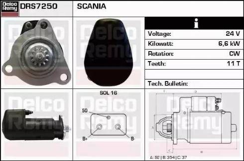 Remy DRS7250 - Starteris www.autospares.lv