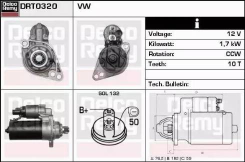 Remy DRT0320 - Starteris autospares.lv