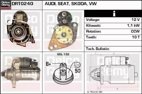 Remy DRT0240 - Starteris autospares.lv