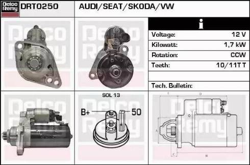 Remy DRT0250 - Starteris autospares.lv