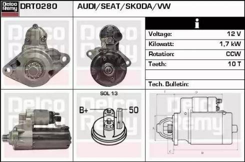 Remy DRT0280 - Starteris www.autospares.lv