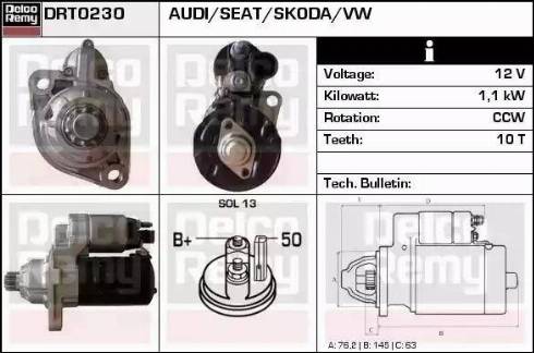 Remy DRT0230 - Starteris autospares.lv