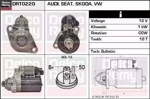 Remy DRT0220 - Starteris autospares.lv