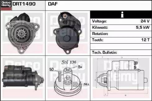 Remy DRT1490 - Starteris www.autospares.lv