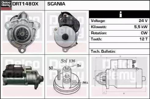 Remy DRT1480X - Starteris www.autospares.lv