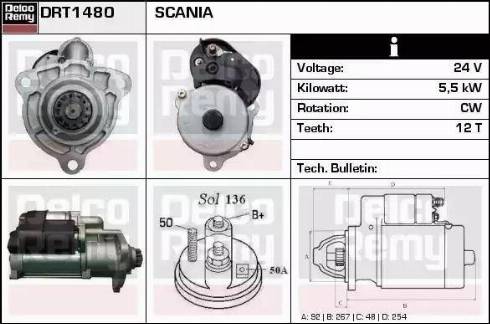 Remy DRT1480 - Starteris www.autospares.lv