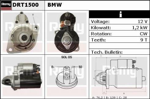 Remy DRT1500X - Starteris autospares.lv