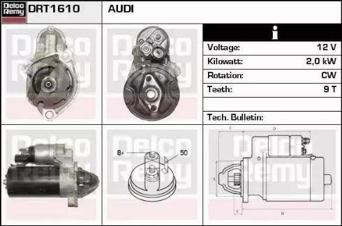 Remy DRT1610 - Starteris www.autospares.lv