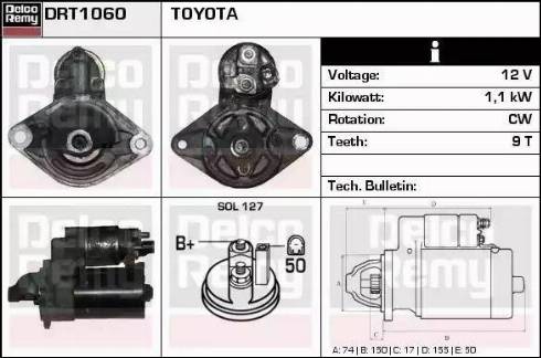 Remy DRT1060 - Starteris autospares.lv