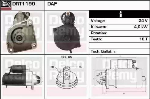 Remy DRT1190 - Starter www.autospares.lv