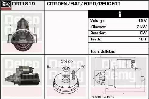 Remy DRT1810 - Starteris autospares.lv