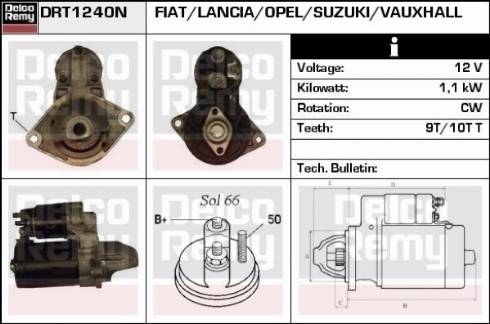 Remy DRT1240N - Starteris www.autospares.lv