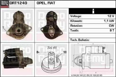 Remy DRT1240 - Стартер www.autospares.lv