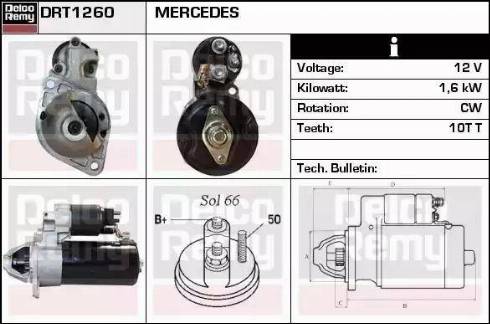 Remy DRT1260 - Starteris autospares.lv