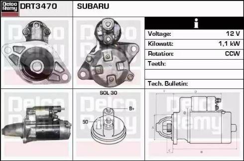 Remy DRT3470 - Starteris autospares.lv