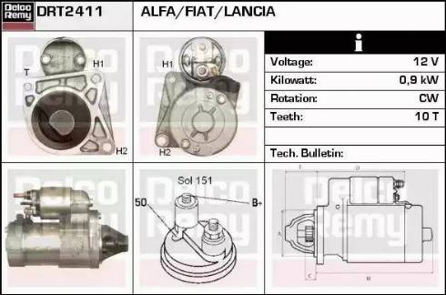 Remy DRT2411 - Starter www.autospares.lv