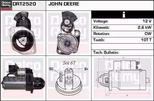 Remy DRT2520 - Starter www.autospares.lv