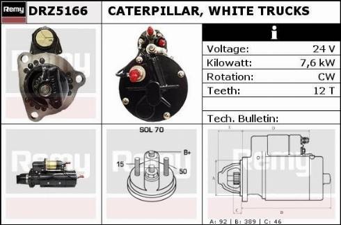 Remy DRZ5166 - Starteris autospares.lv