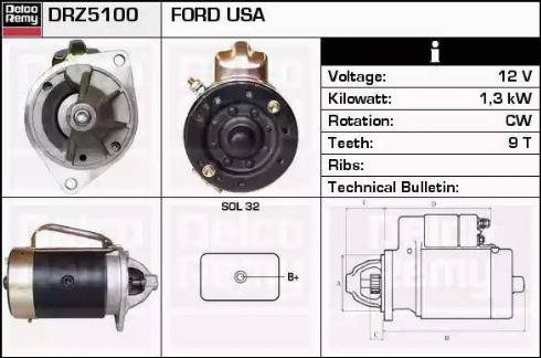 Remy DRZ5100 - Starteris autospares.lv