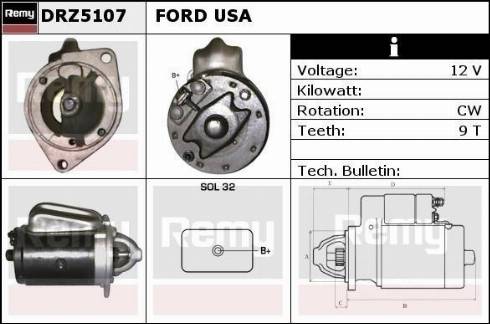 Remy DRZ5107 - Starteris autospares.lv