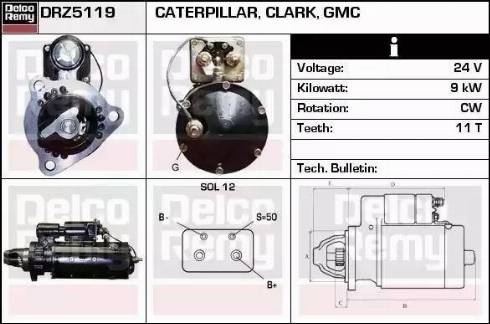 Remy DRZ5119 - Starter www.autospares.lv