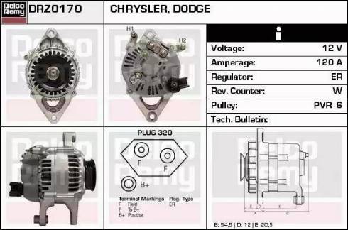 Remy DRZ0170 - Ģenerators www.autospares.lv