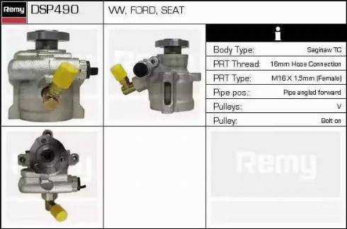 Remy DSP490 - Hidrosūknis, Stūres iekārta www.autospares.lv