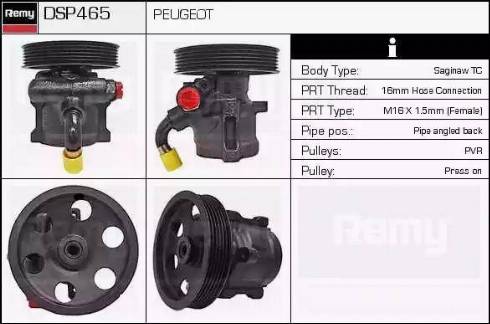 Remy DSP465 - Hidrosūknis, Stūres iekārta www.autospares.lv