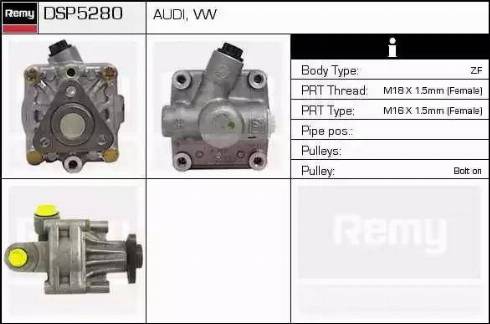 Remy DSP5280 - Hidrosūknis, Stūres iekārta www.autospares.lv