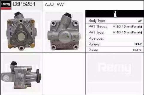 Remy DSP5281 - Hidrosūknis, Stūres iekārta www.autospares.lv