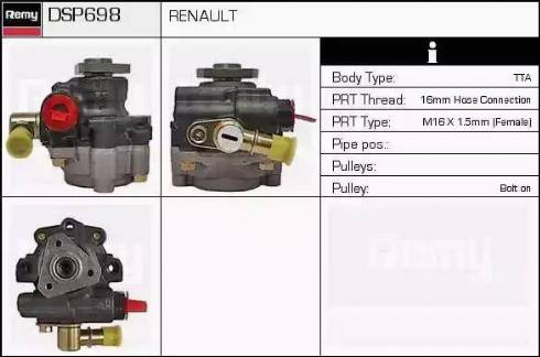 Remy DSP698 - Hidrosūknis, Stūres iekārta www.autospares.lv