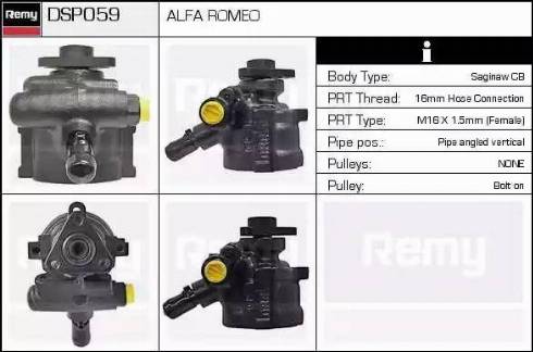 Remy DSP059 - Hidrosūknis, Stūres iekārta www.autospares.lv