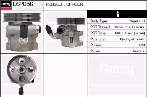 Remy DSP056 - Hidrosūknis, Stūres iekārta www.autospares.lv