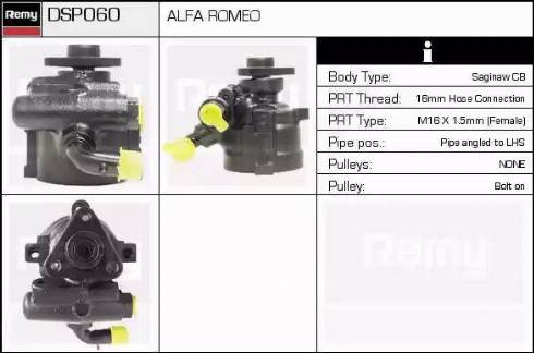 Remy DSP060 - Hidrosūknis, Stūres iekārta www.autospares.lv