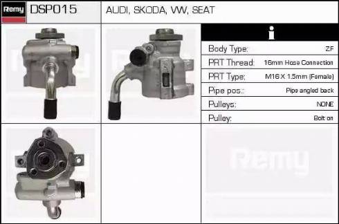 Remy DSP015 - Hydraulic Pump, steering system www.autospares.lv