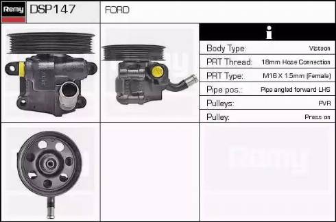 Remy DSP147 - Hidrosūknis, Stūres iekārta www.autospares.lv