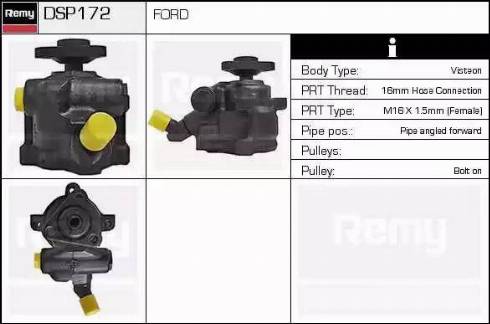 Remy DSP172 - Hidrosūknis, Stūres iekārta www.autospares.lv