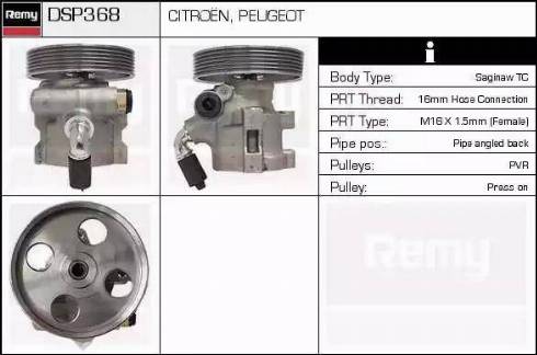 Remy DSP368 - Hidrosūknis, Stūres iekārta www.autospares.lv