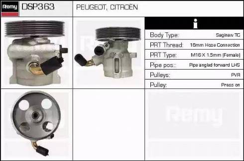 Remy DSP363 - Hydraulic Pump, steering system www.autospares.lv