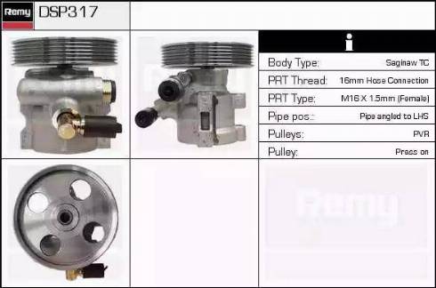 Remy DSP317 - Hydraulic Pump, steering system www.autospares.lv